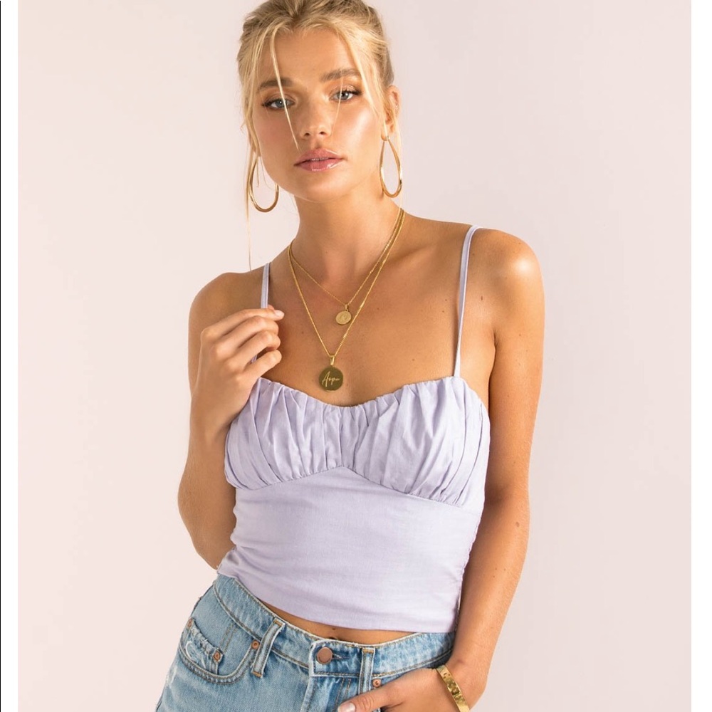 - [sundae muse] dusty lilac dainty top